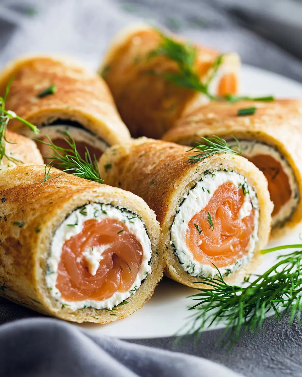 Pfannkuchen-Röllchen mit Frischkäse und Lachs: Irresistibly Savory! 7 mgywmmivfuasddmjeqeh