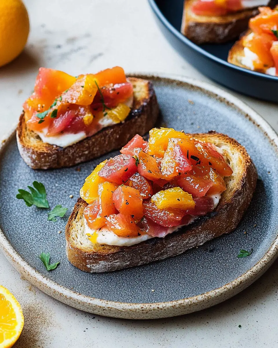 Toasts mit Rhabarber-Agrodolce: Sweet-Sour Delight Awaits!