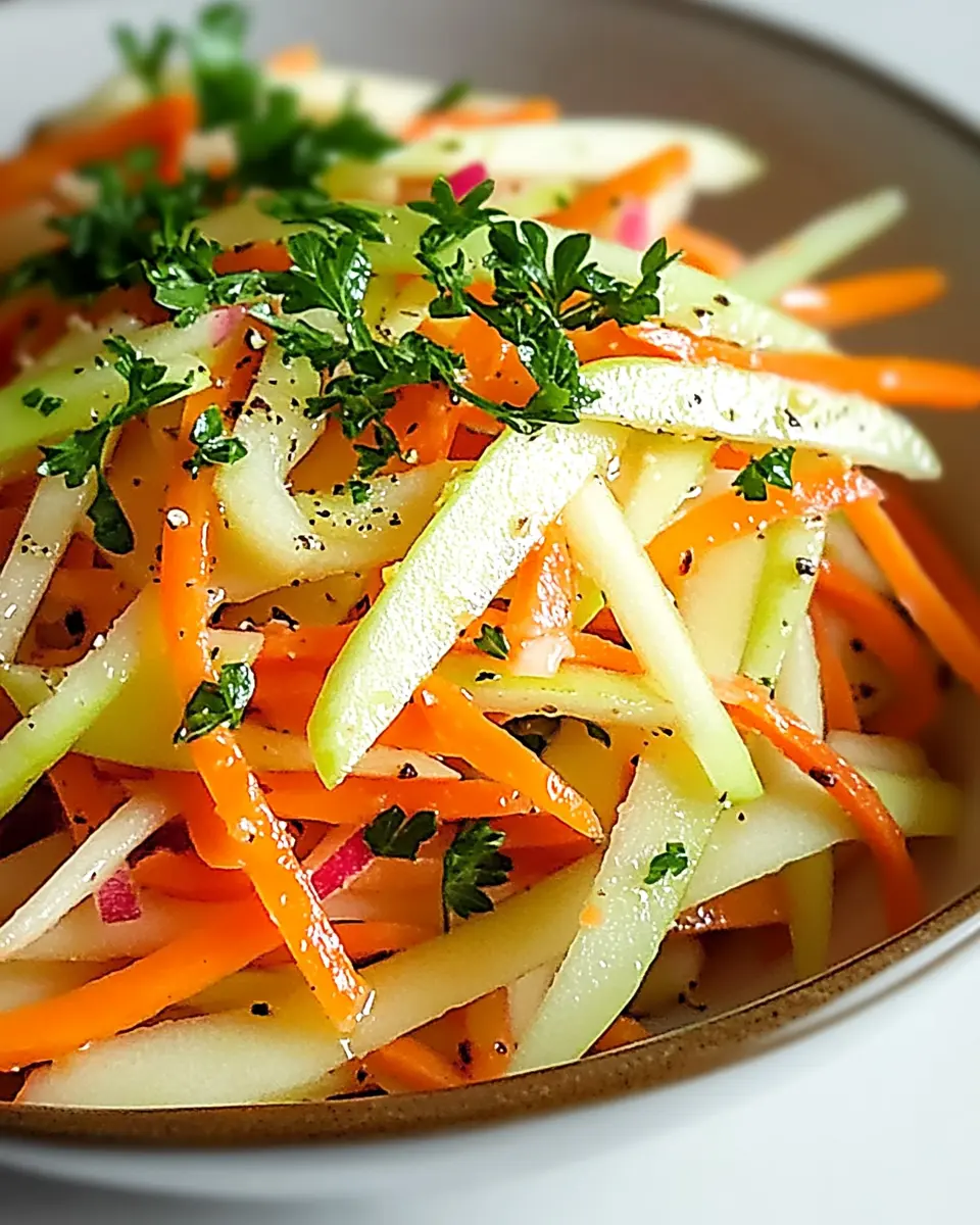 Frischer Kohlrabi-Karotten-Apfel-Salat: Refreshingly Crisp Delight