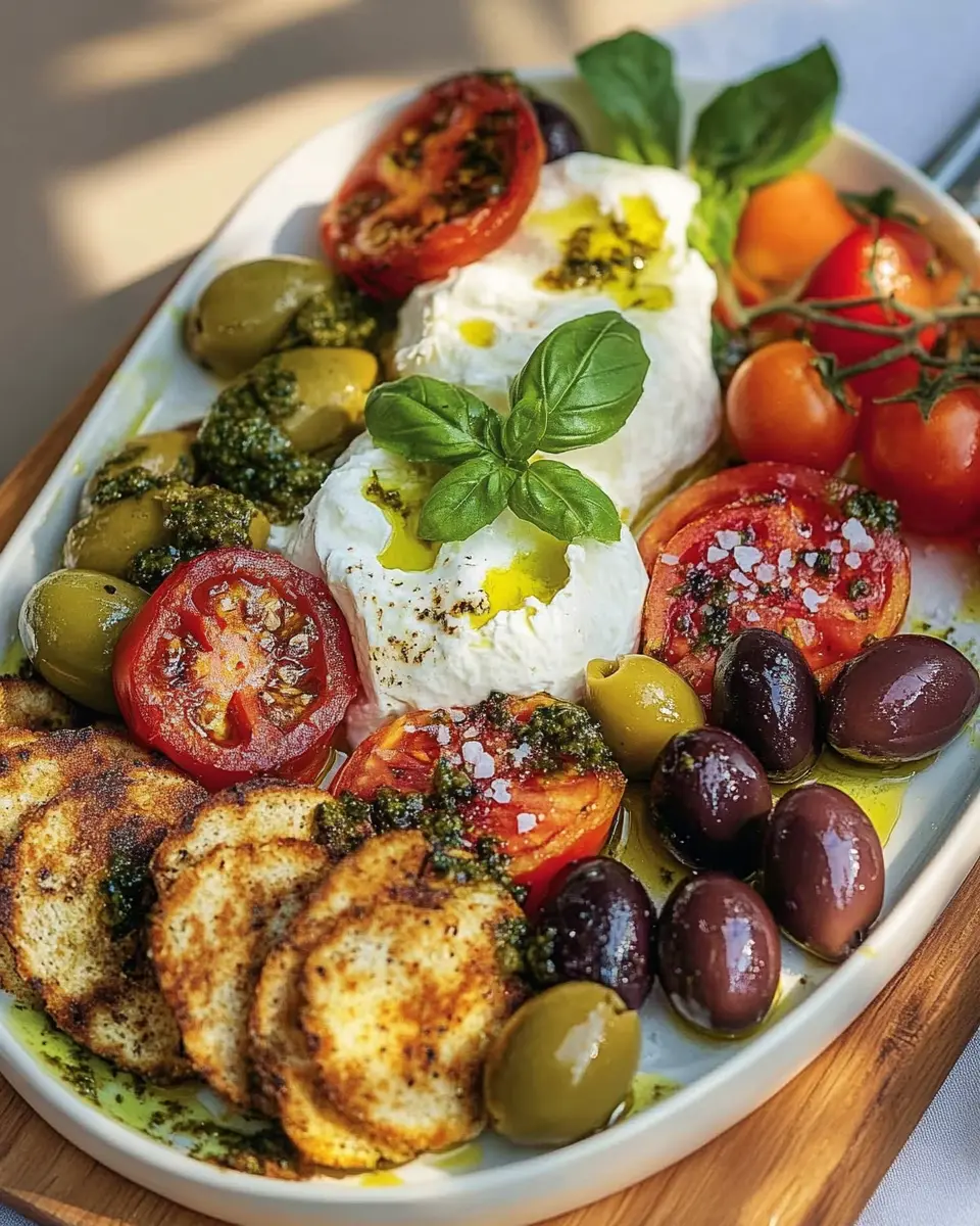 Mediterraner Burrata-Teller: Irresistibly Fresh and Creamy Delight