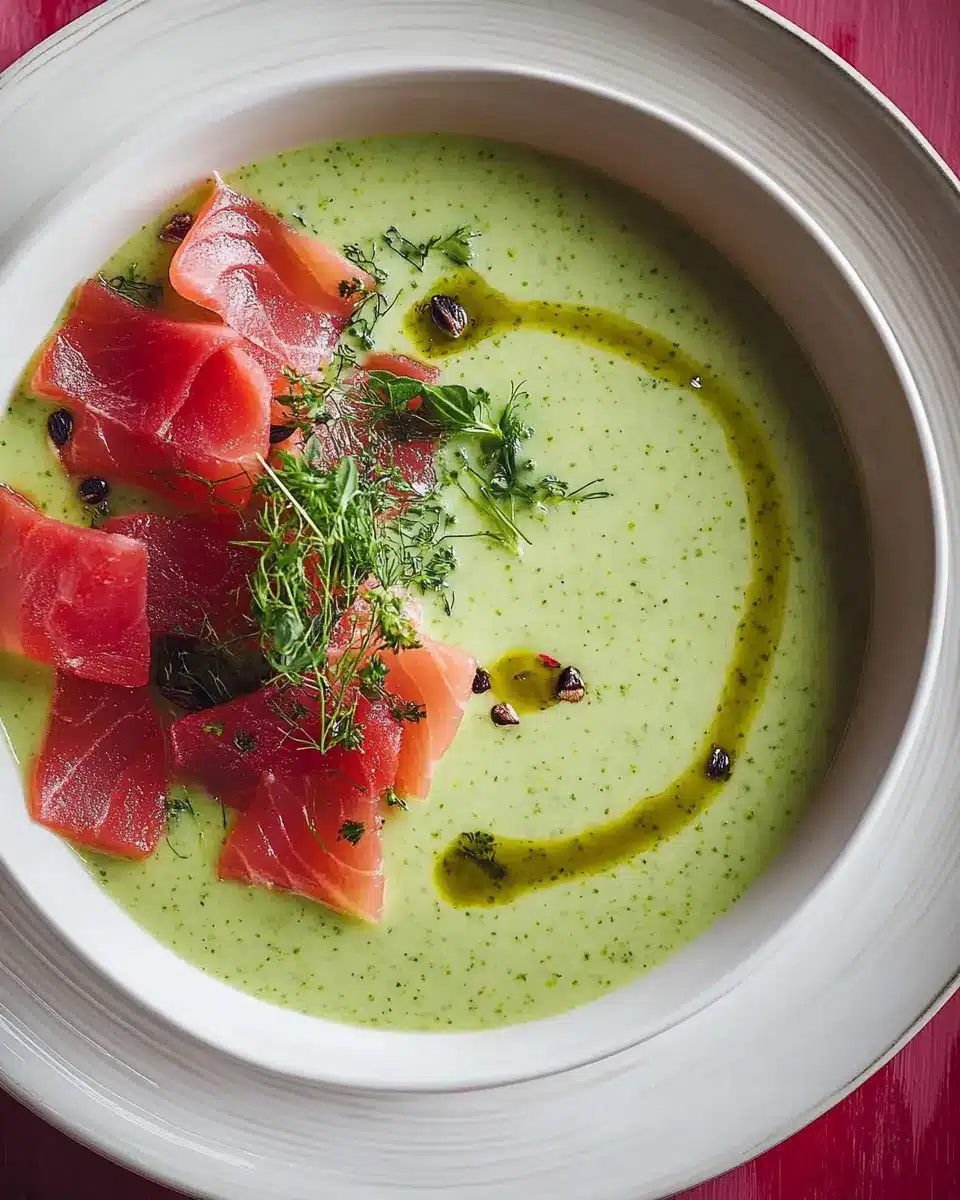 Brokkoli-Cremesuppe mit gebeiztem Lachs: Creamy Comfort Awaits