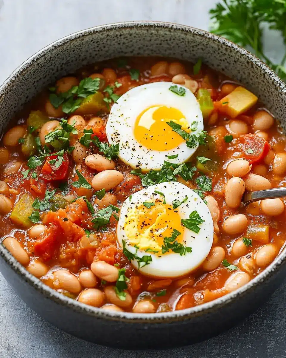 Würziger Bohneneintopf mit Ei: Comfort Food at Its Best