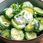 Gurkensalat mit Avocado und Joghurt First Image First Image