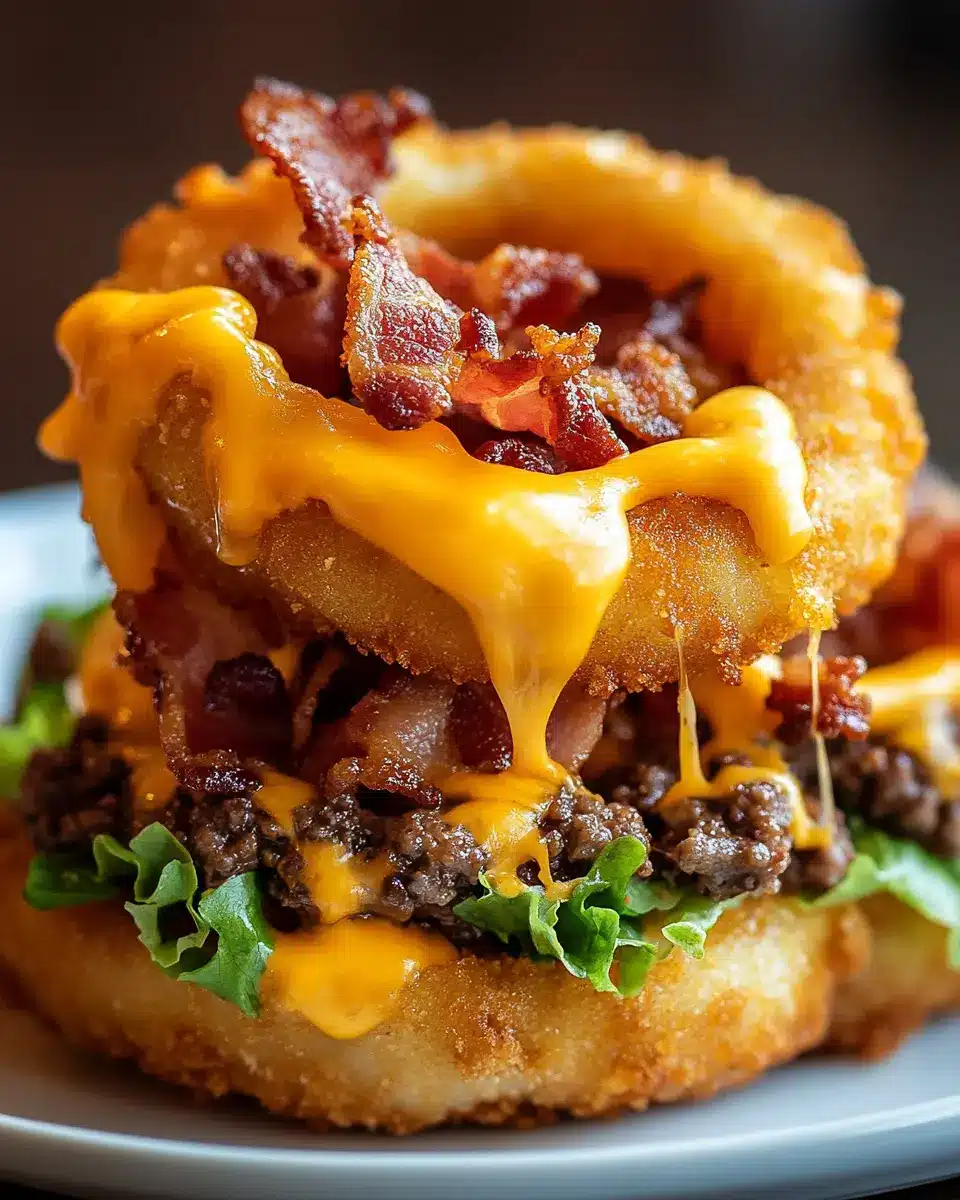 Loaded Bacon Cheeseburger Onion Rings: Irresistibly Indulgent!