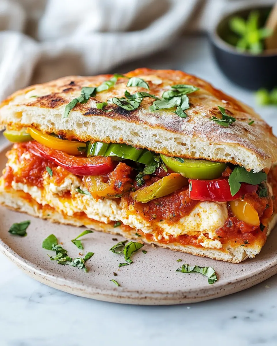 Veganes Pizza-Sandwich – Panuozzo: Irresistibly Cheesy Delight