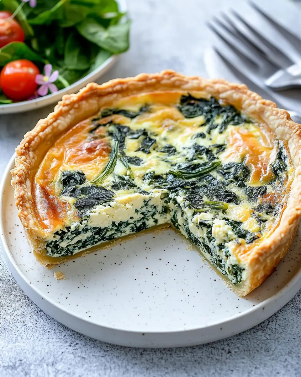 Herzhafter Kuchen: Spinat-Gorgonzola-Quiche First Image First Image