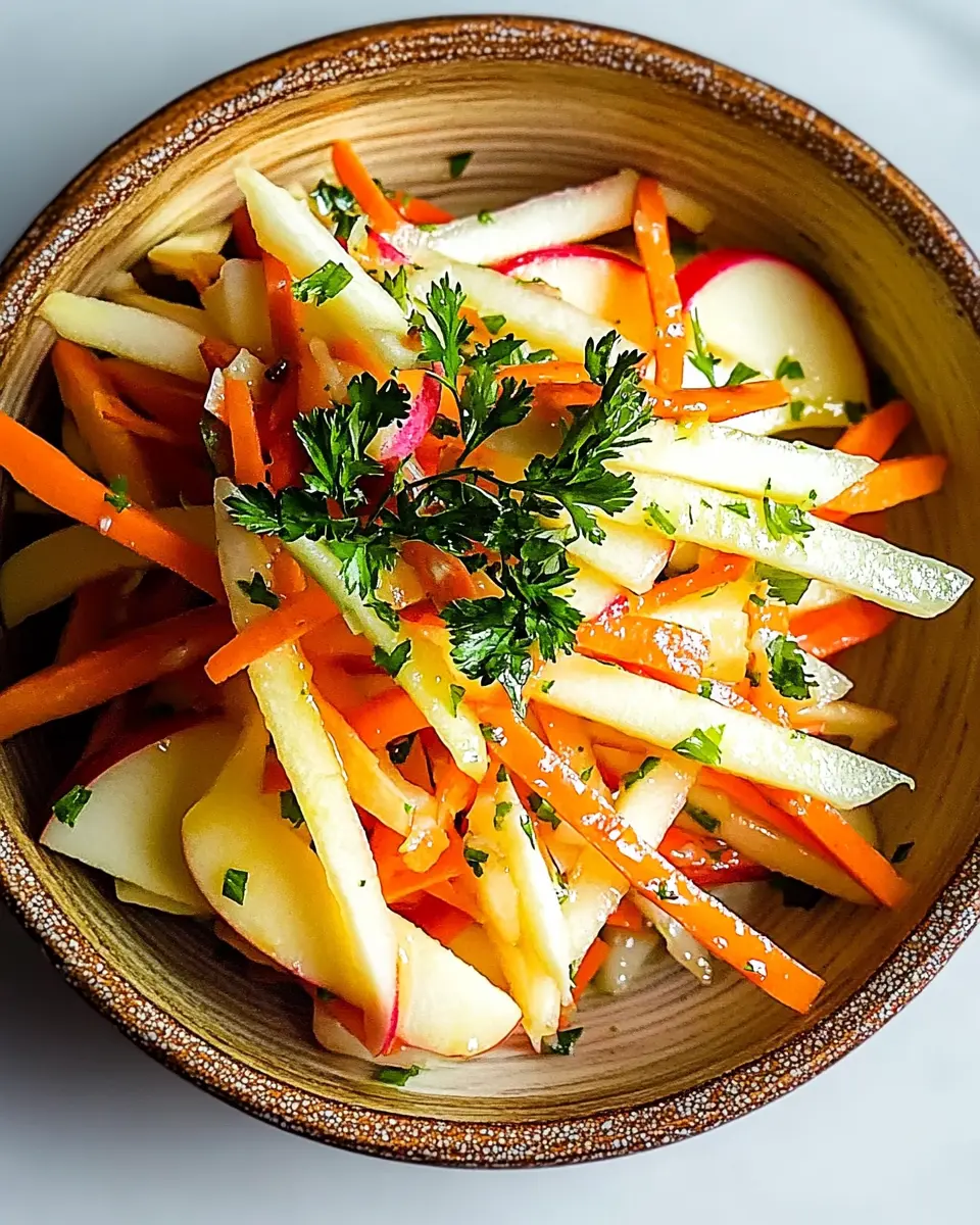 Frischer Kohlrabi-Karotten-Apfel-Salat: Refreshingly Crisp Delight