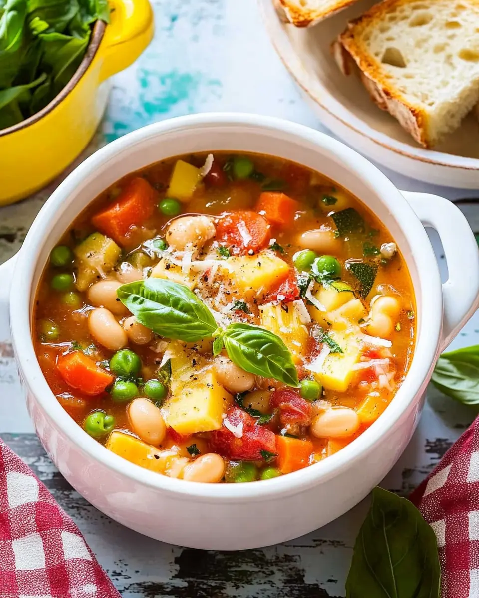 Minestrone – italienische Gemüsesuppe First Image First Image