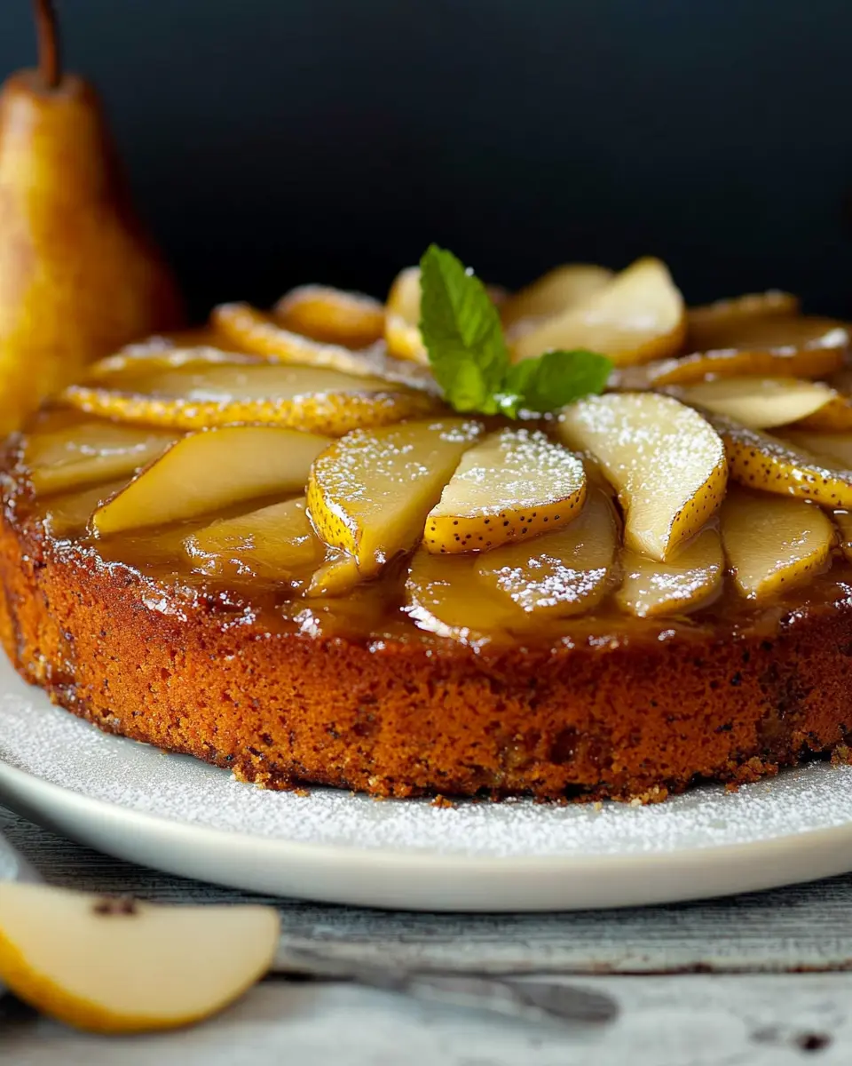 Birnen-Mohn-Kuchen ‘Upside-Down’: Irresistibly Sweet Delight