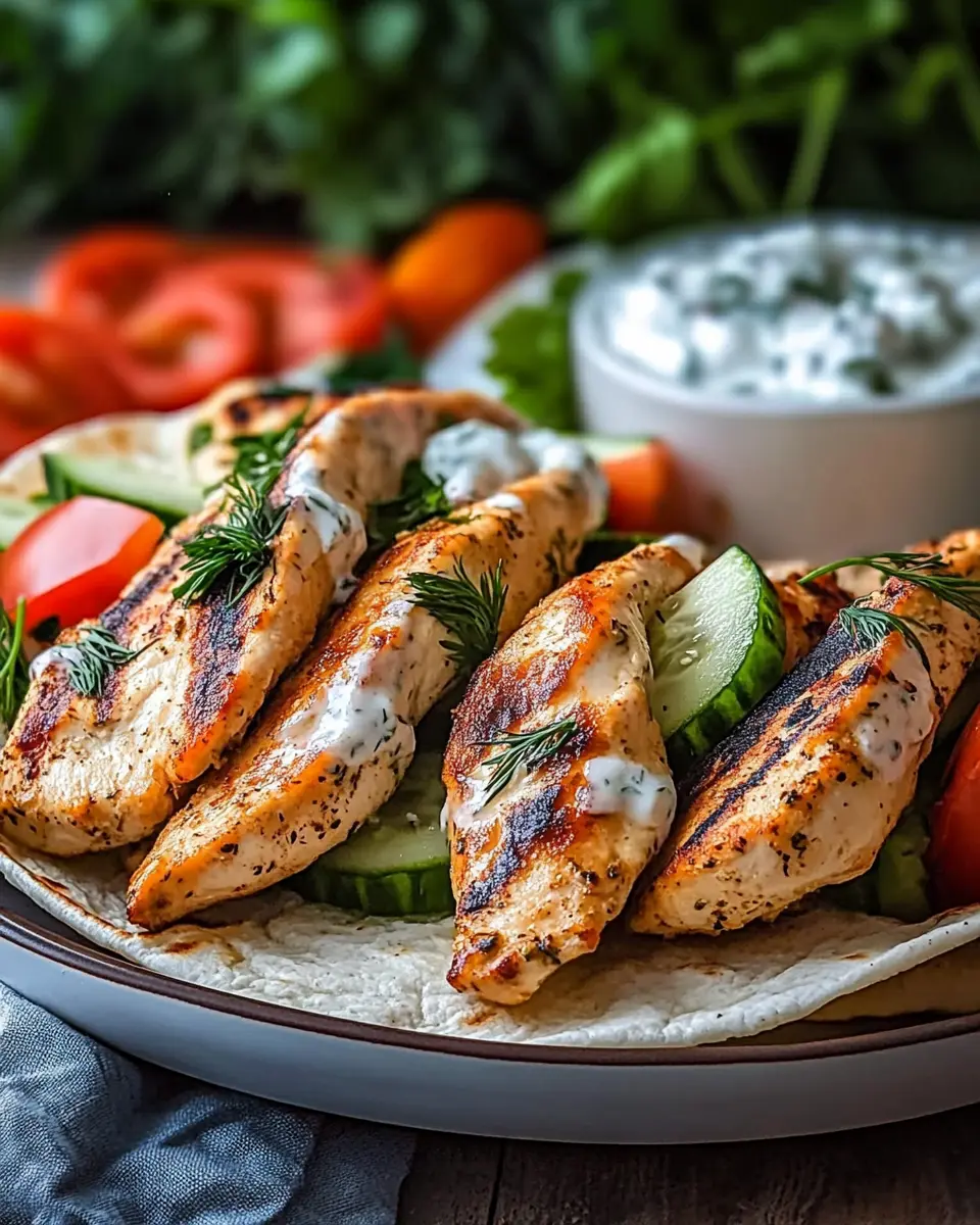 Hähnchen-Gyros mit cremiger Feta-Tzatziki-Sauce: Irresistibly Fresh!