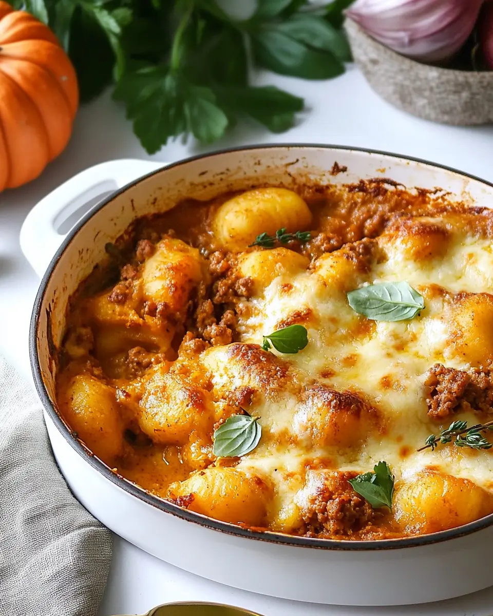 Kürbis-Gnocchi-Auflauf mit Hack: Indulgent Curry Cheese Delight