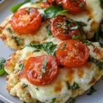 Cremiger gebackener Blumenkohl mit Mozzarella und Tomaten First Image First Image