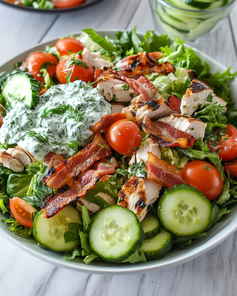 Bacon Chicken Salad mit Kräuter-Joghurt-Dressing: Simply Irresistible!