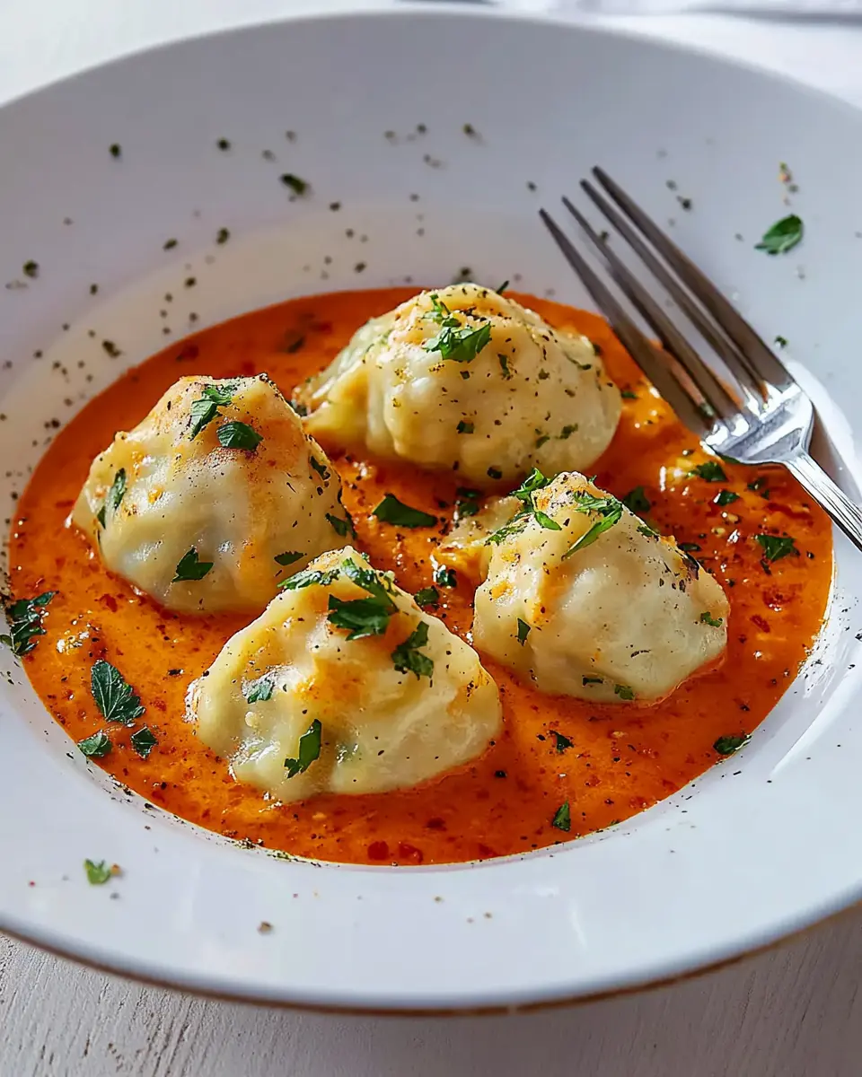 Bärlauch-Knödel auf Paprikarahm: Irresistibly Creamy Joy