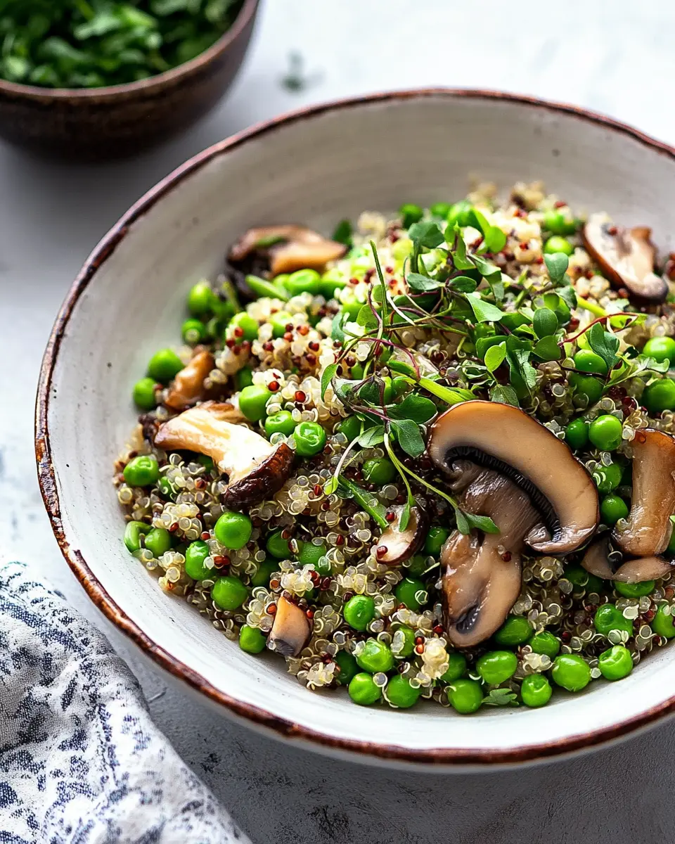 Quinoa-Salat mit Shiitake und Erbsen: Easy Gourmet Delight