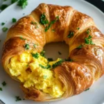 Rührei Ring aus Croissant Teig mit ganz viel Käse First Image First Image