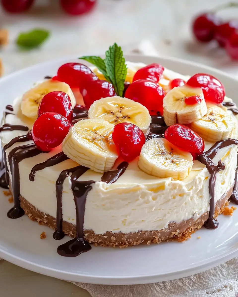 No Bake Banana Split Käsekuchen: Your Easy Indulgence Delight