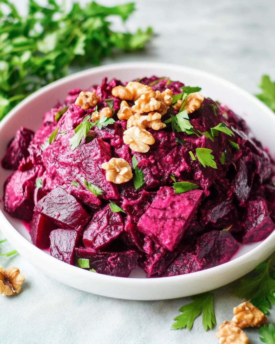 Rote Bete Salat mit Walnüssen und Mayonnaise: Irresistibly Creamy Delight