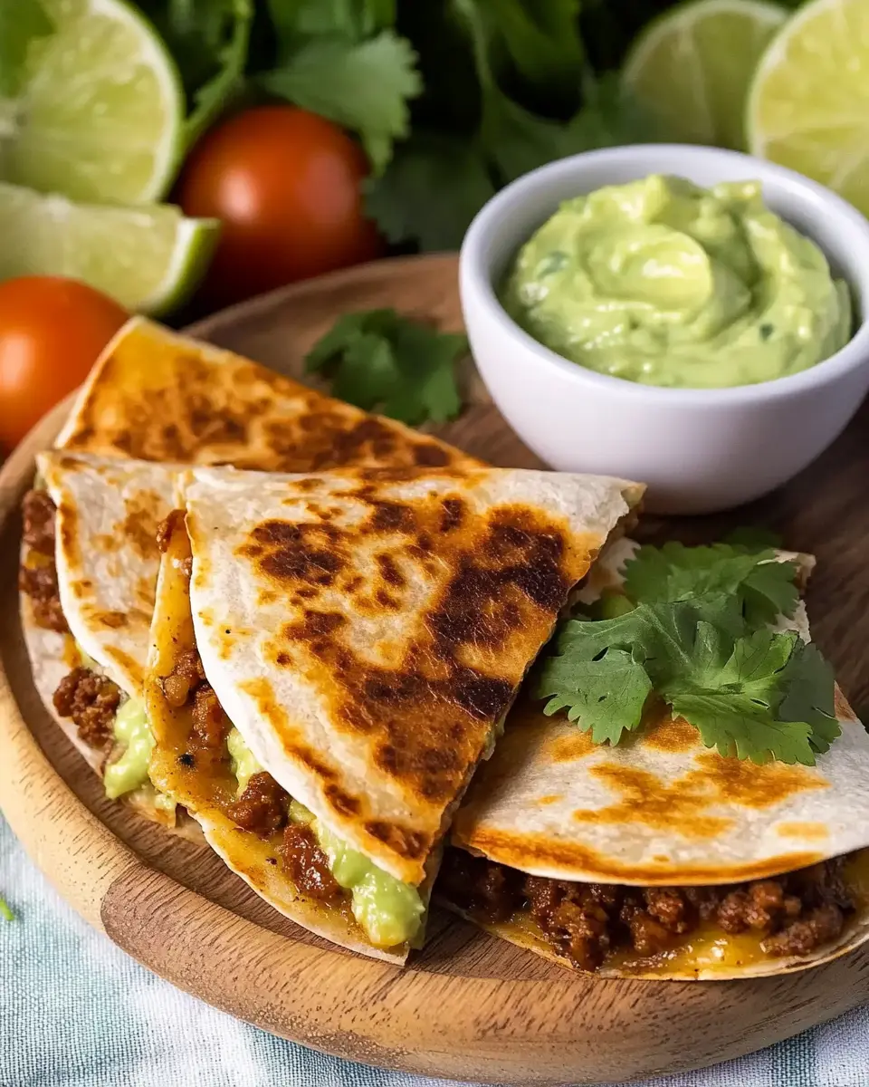 Mini Quesadilla mit Hackfleisch & Avocado-Dip First Image First Image