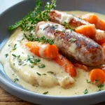 Bratwurst-Rahmragout zu Möhren First Image First Image
