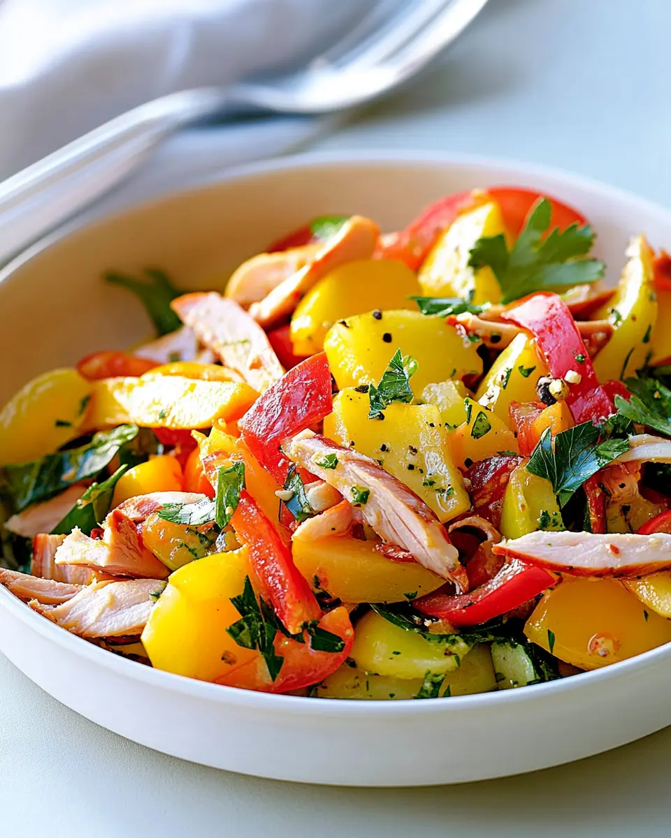 Apfel-Paprika-Salat mit Räucherpute