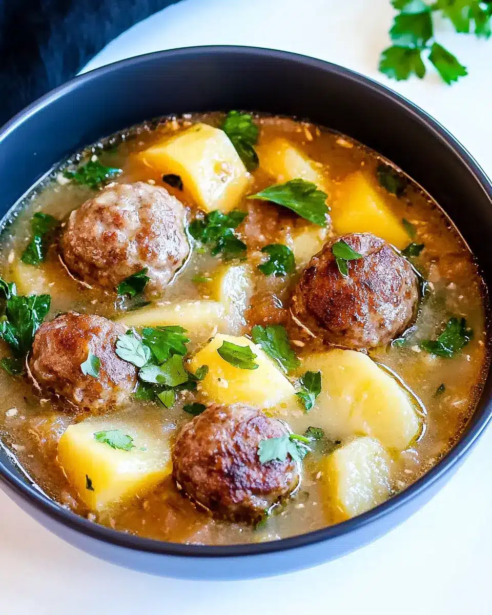 Eintopf mit Kohlrabi und Hackfleischbällchen: Cozy Comfort Bowl