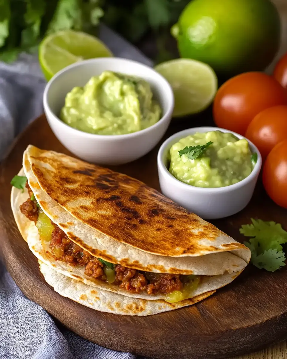 Mini Quesadilla mit Hackfleisch: Irresistibly Creamy Avocado Dip