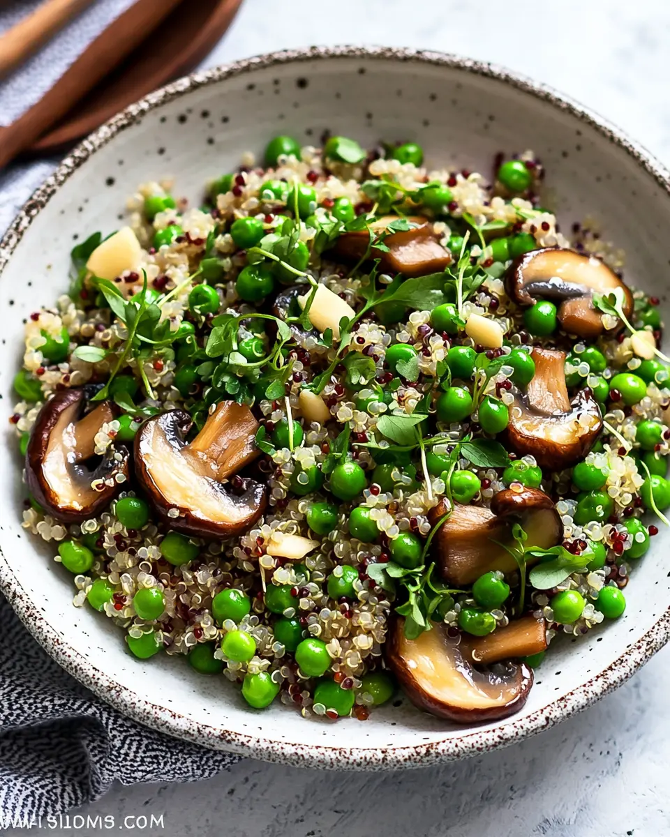 Quinoa-Salat mit Shiitake und Erbsen: Easy Gourmet Delight