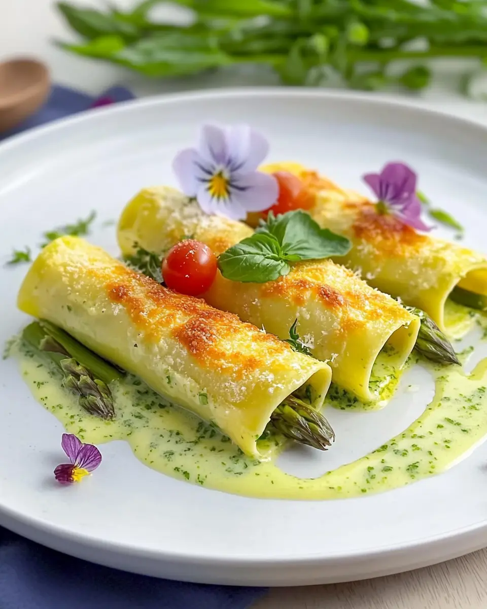 Spargel Cannelloni mit Kräutersauce