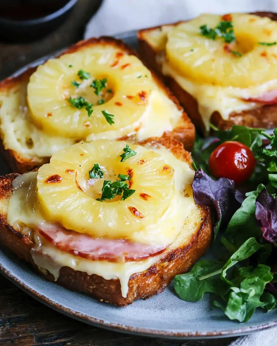 Hawaii Toast in der Heißluftfritteuse: Irresistibly Easy Delight
