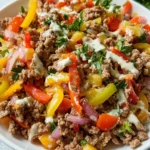 Bunter Hackfleisch-Salat – schnell, frisch & sättigend First Image First Image