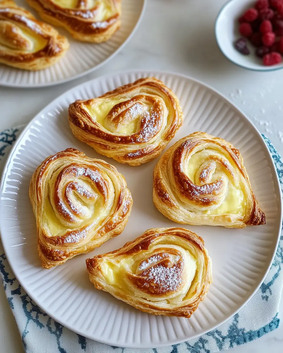 Einfache Puddingteilchen mit Blätterteig First Image First Image
