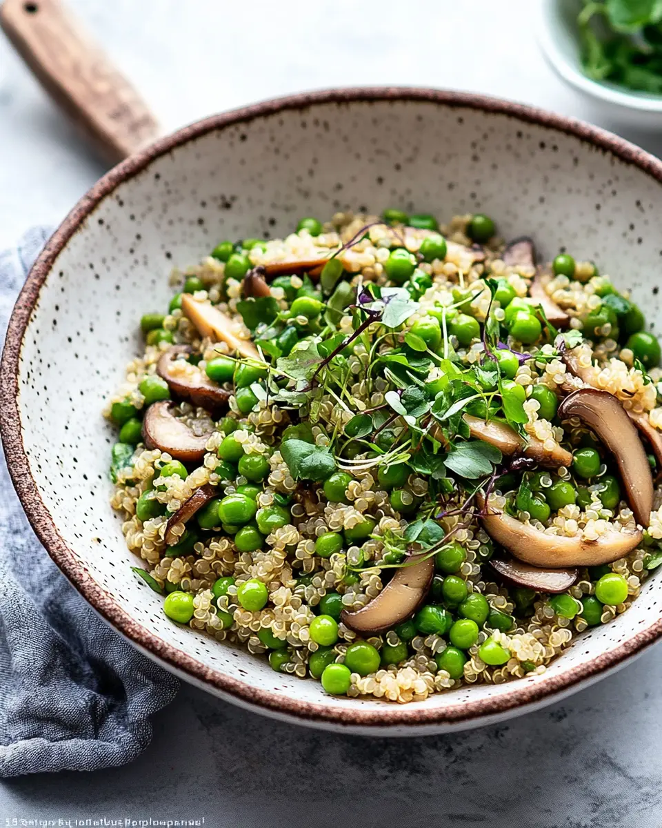 Quinoa-Salat mit Shiitake und Erbsen: Easy Gourmet Delight