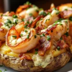 Herzhafte Loaded-Shrimp-Bacon Kartoffel First Image First Image