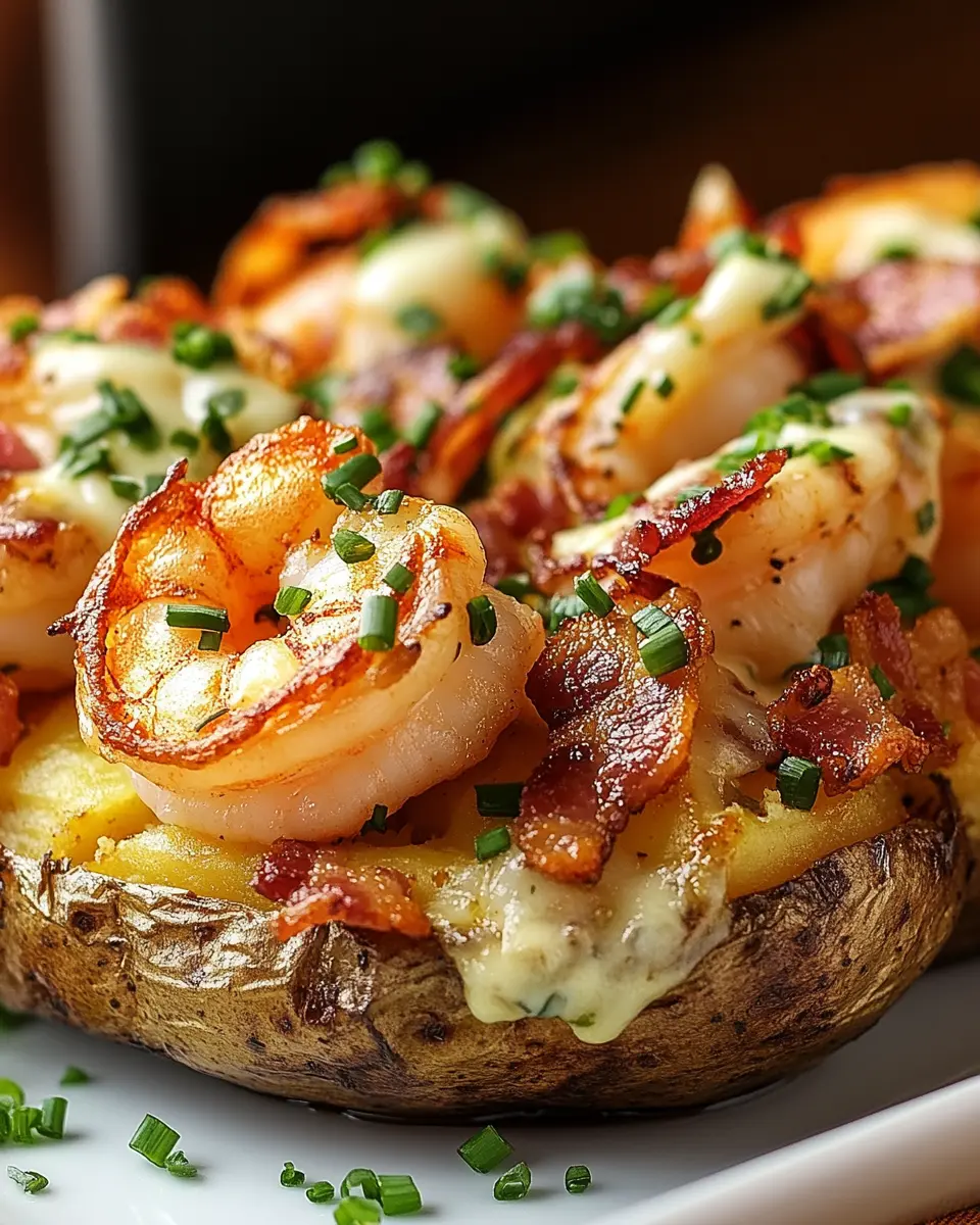 Herzhafte Loaded-Shrimp-Bacon Kartoffel First Image First Image