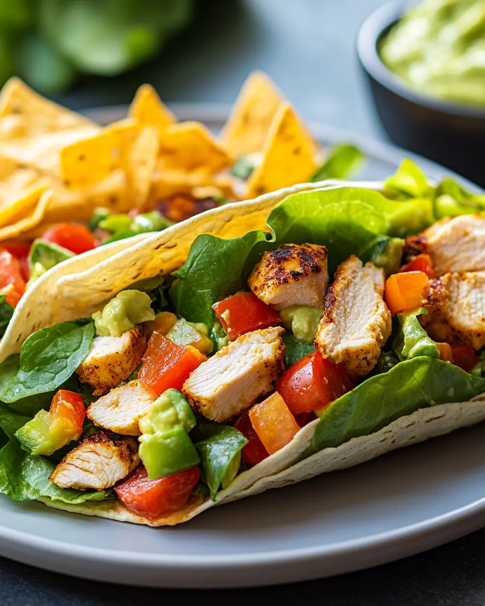Hähnchen-Taco-Salat-Wraps: Easy, Flavorful Fun for Dinner