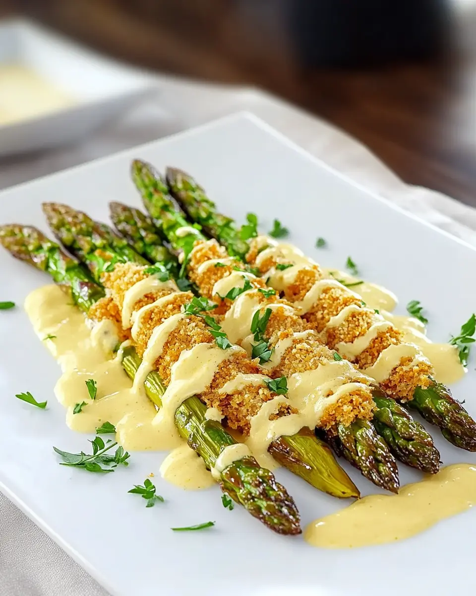 Knuspriger Spargel mit Parmesan Panade und Sauce Hollandaise First Image First Image