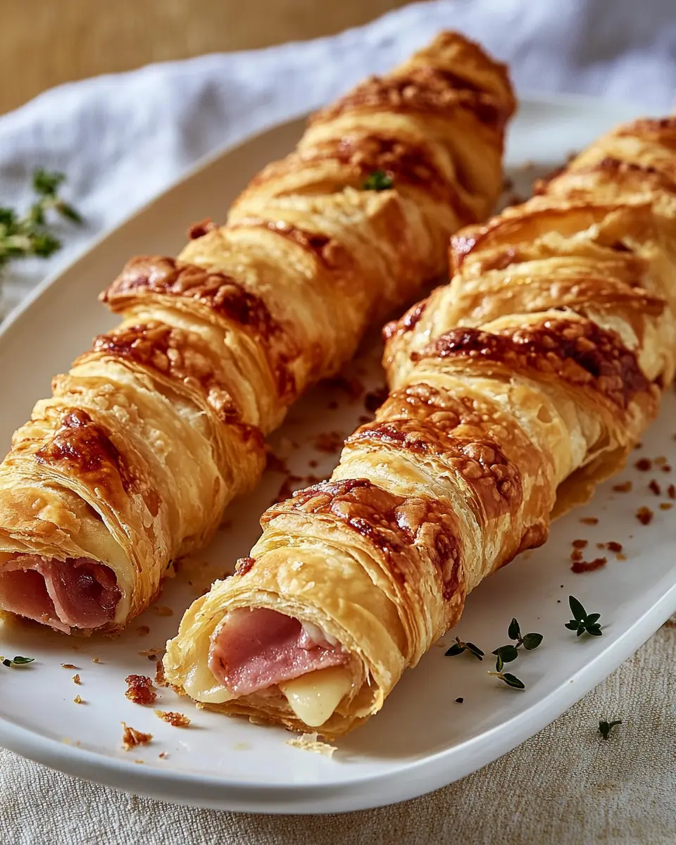 Blätterteig-Stangen mit Schinken und Käse: Irresistibly Crispy Delight