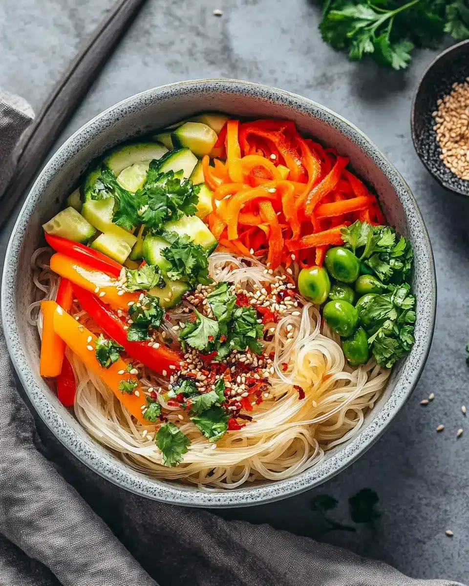 Asiatische Glasnudel-Bowl mit Sesam: Joyful & Flavor-Packed!