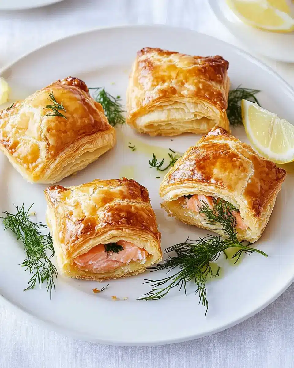 Lachs-Blätterteigtörtchen: Irresistibly Flaky and Delightful!