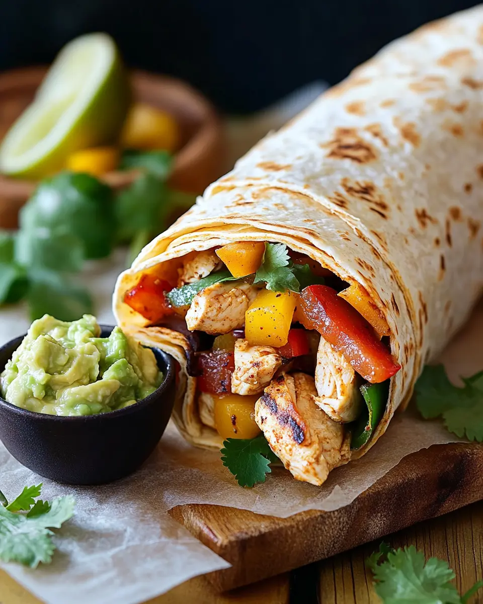 Chipotle Chicken Wraps mit Guacamole First Image First Image
