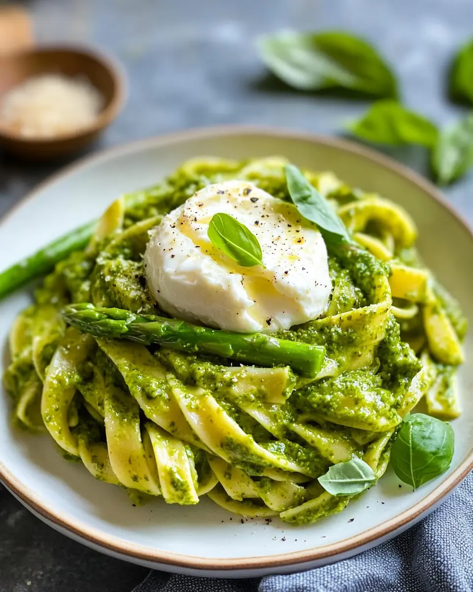 Pasta mit Bärlauchpesto: Indulge in Freshness with Burrata!