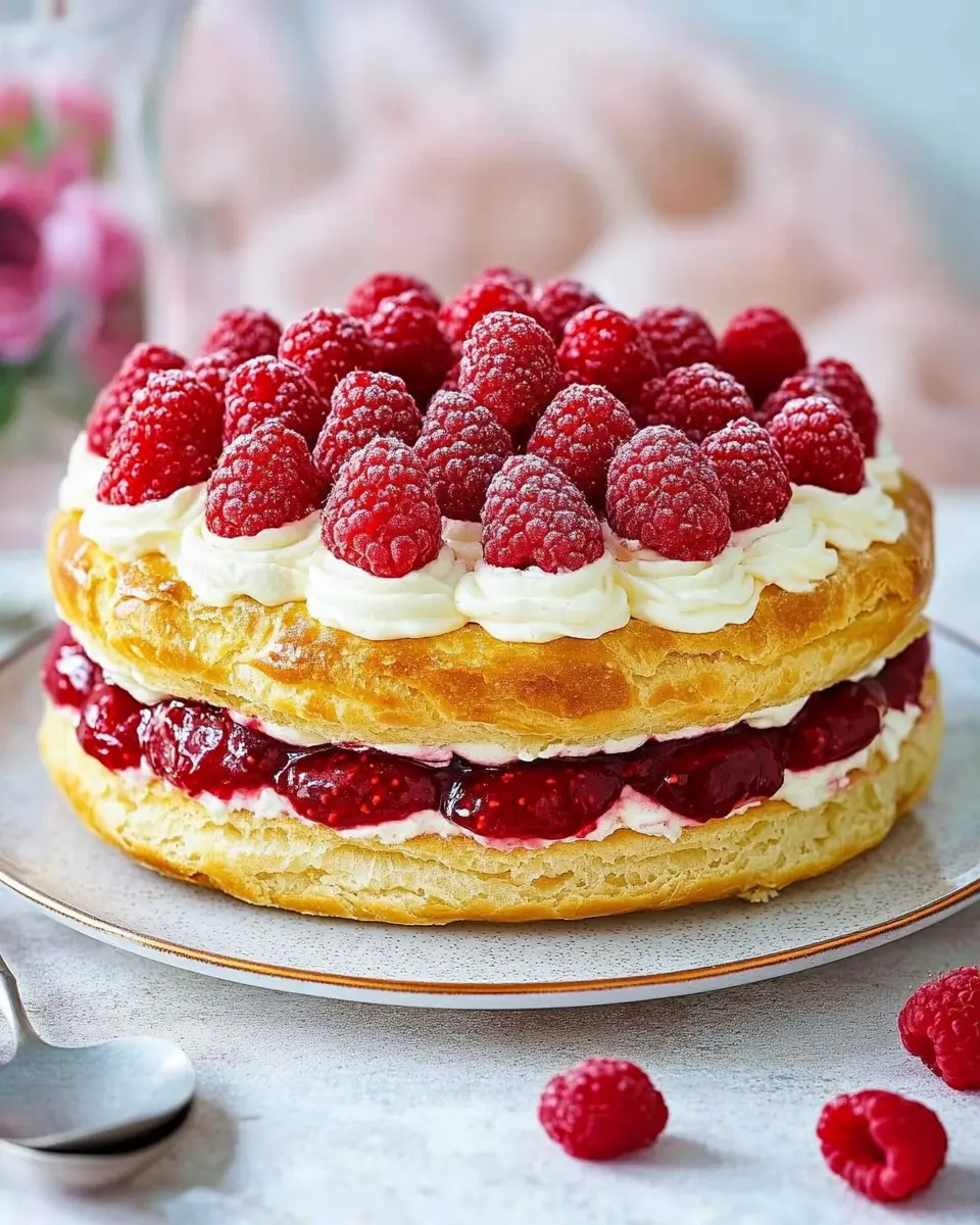 Einfache Windbeuteltorte mit Himbeeren: Immer gelingt, köstlich!