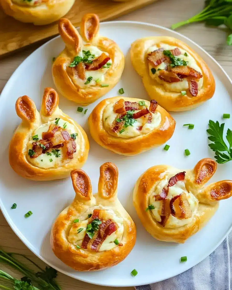 Osterhäschen aus Pizzateig: Irresistible Bacon and Onion Treats