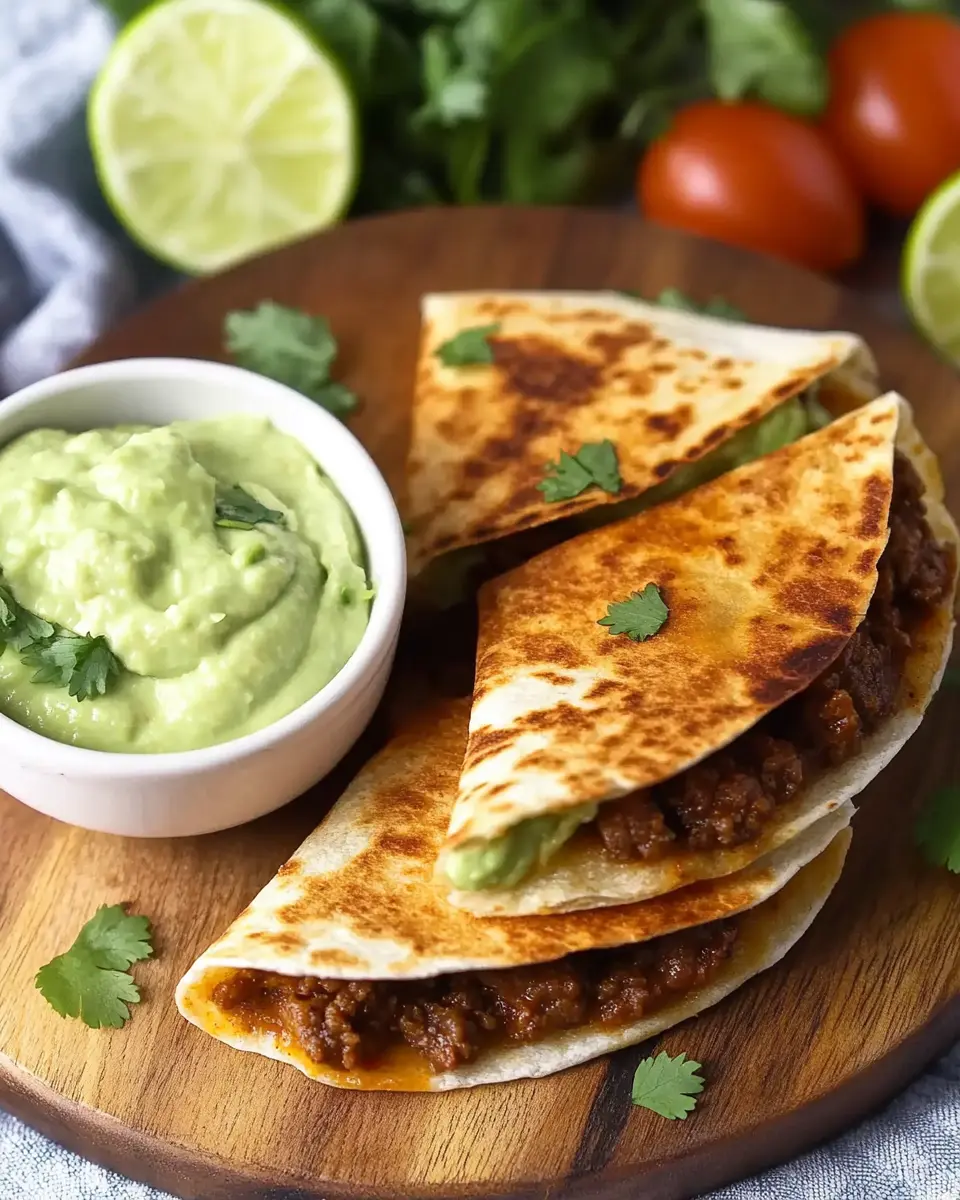 Mini Quesadilla mit Hackfleisch: Irresistibly Creamy Avocado Dip