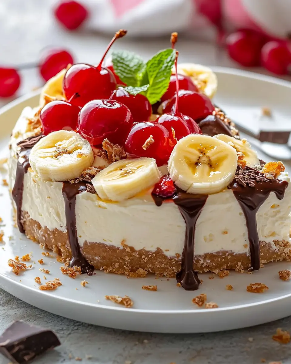 No Bake Banana Split Käsekuchen: Your Easy Indulgence Delight