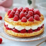 Einfache Windbeuteltorte mit Himbeeren, die immer gelingt First Image First Image