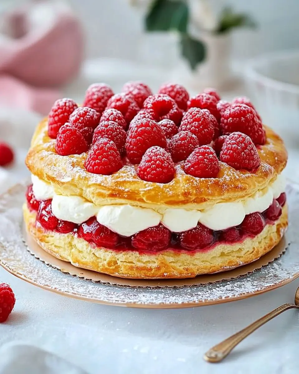 Einfache Windbeuteltorte mit Himbeeren, die immer gelingt First Image First Image