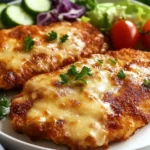 Köstliche überbackene Partyschnitzel aus dem Ofen First Image First Image