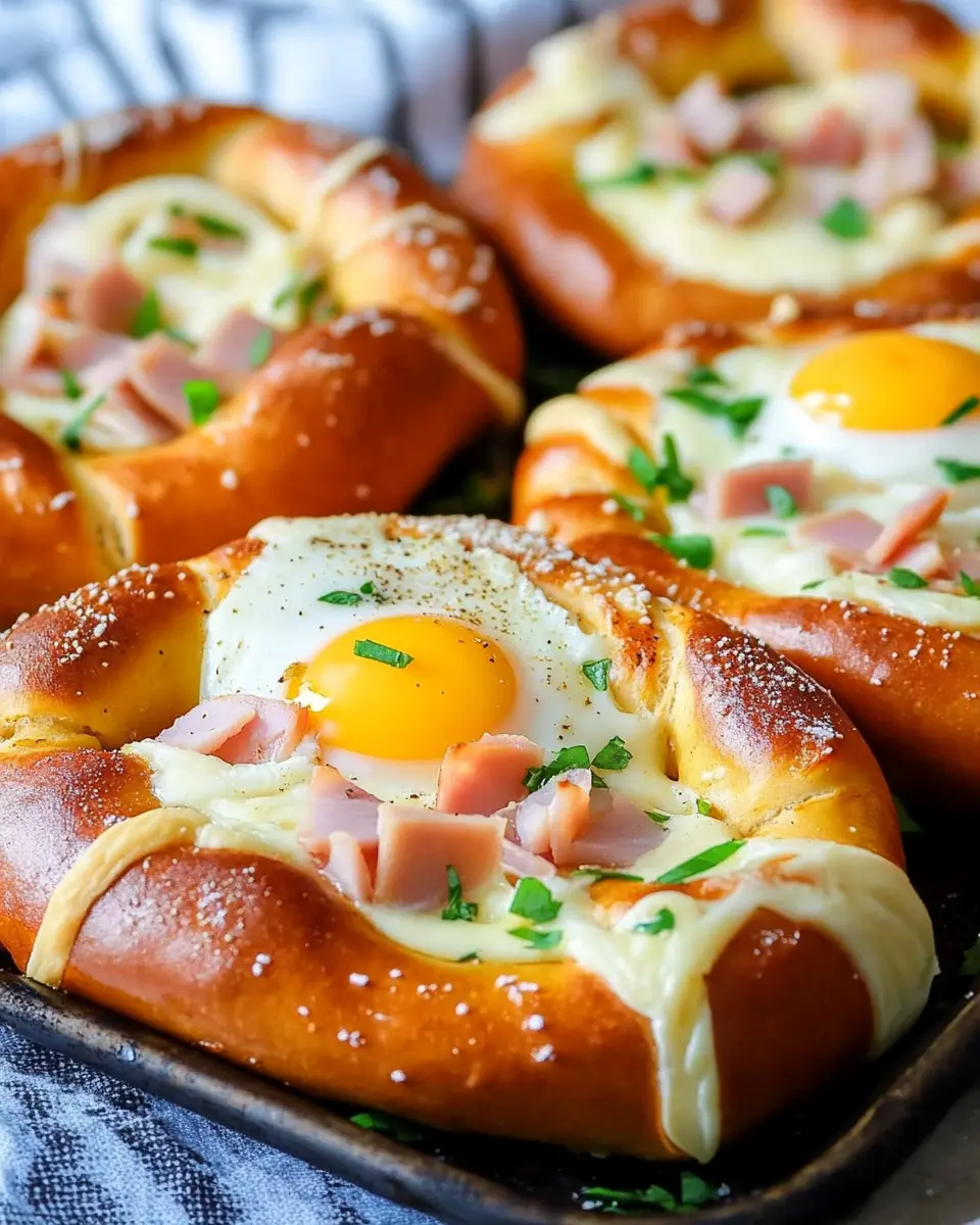 Überbackene Brezeln mit Ei: Indulgent Cheese & Ham Delight 6
